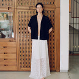 DANA CROSHET BLOUSE BLACK