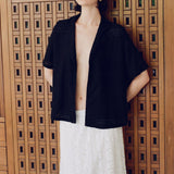 DANA CROSHET BLOUSE BLACK