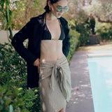 LIZA BLAZER CROCHET BLACK