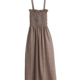 SHAY DRESS BROWN STRIPS