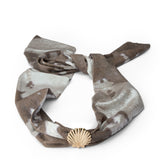 SHELL BELT BROWN SILVER