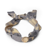 SHELL BELT GREY GOLD