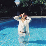 PINSTRIPE VEST WHITE