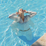 PINSTRIPE VEST WHITE