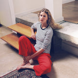 STRIPES NIKI COTTON TOP WHITE