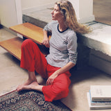 STRIPES NIKI COTTON TOP WHITE