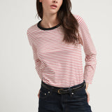 STRIPES NIKI COTTON TOP RED