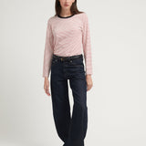 STRIPES NIKI COTTON TOP RED