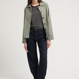 STRIPES NIKI COTTON TOP BLACK