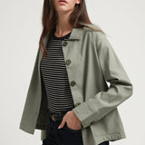 STRIPES NIKI COTTON TOP BLACK