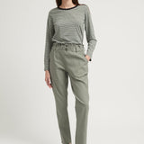 STRIPES NIKI COTTON TOP GREEN