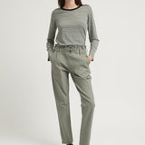 STRIPES NIKI COTTON TOP GREEN