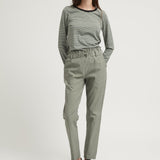 STRIPES NIKI COTTON TOP GREEN