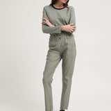 STRIPES NIKI COTTON TOP GREEN