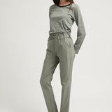 STRIPES NIKI COTTON TOP GREEN