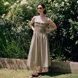 SHAY DRESS SAND STRIPS