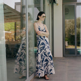 YARIN DRESS BLUE PRINT