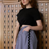 AVIGAIL PANTS BLACK STRIPS