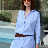 OFRAT GALABIA STRIPES DRESS BLUE(&WHITE)