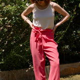 DAN CUPRO PANTS CORAL RED