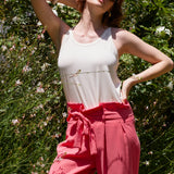 DAN CUPRO PANTS CORAL RED