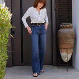 TAL MAN CROCHET BLOUSE WHITE