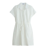 KATE PERCAL DRESS WHITE