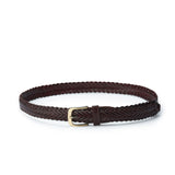 BRAIDED BELT BROWN