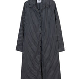 OFRAT GALABIA STRIPES DRESS BLACK(&WHITE)