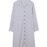 OFRAT GALABIA STRIPES DRESS WHITE(&BLACK)