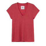 OR RIB V TOP CORAL RED