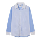 GALIT MIX STRIPES BLOUSE WHITE(&BLUE)