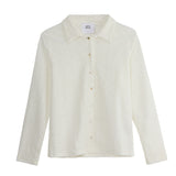 Orna flower lace blouse white