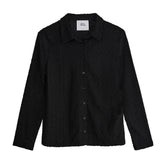 Orna flower lace blouse black