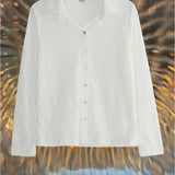 TAL MAN CROCHET BLOUSE WHITE