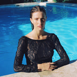 MICHAL LACE TOP BLACK