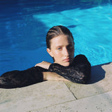 MICHAL LACE TOP BLACK