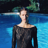 MICHAL LACE TOP BLACK