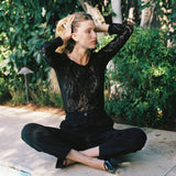 MICHAL LACE TOP BLACK