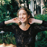 MICHAL LACE TOP BLACK