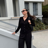Itai knit blouse black