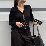 Itai knit blouse black