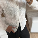 Orna flower lace blouse white