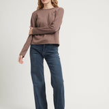 NIKI KNIT TOP BROWN