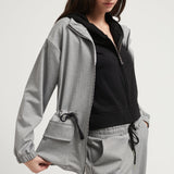 FISHBONE JACKET BLACK/WHITE