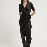 MIKI WARP DRESS BLACK