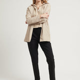 PINSTRIPE BLAZER BEIGE