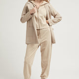 FRENCH TERRY MINI JACKET MOCCA