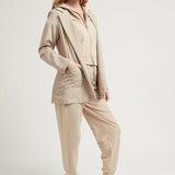 FRENCH TERRY MINI JACKET MOCCA