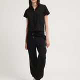 FRENCH TERRY MINI JACKET BLACK